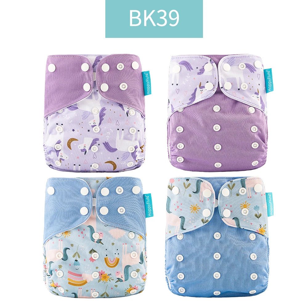 4Pcs/Set Waterproof & Reusable Cloth Diaper Covers - Fashionable Essentials for Your Little Trendsetter! - The Little Big Store