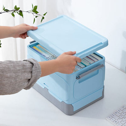 Wheels of Organization: Foldable Storage Box for Effortless Tidying!