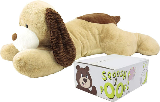 | Sqoosh2Poof Giant, Cuddly, Ultra Soft Plush Stuffed Animal with Bonus Interactive Surprise - 44" Dog