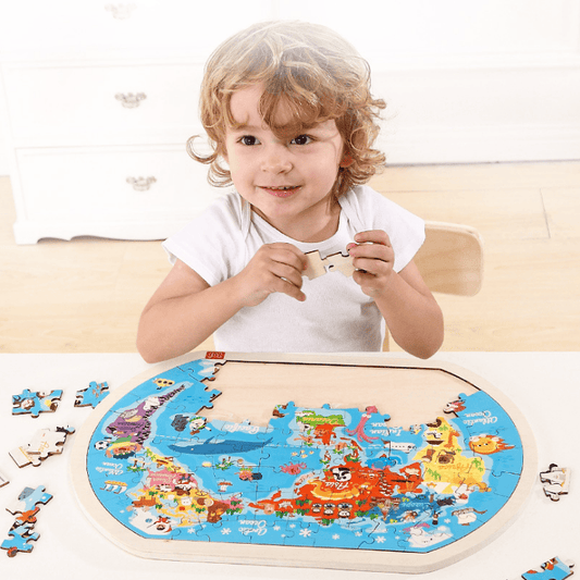 Wooden Wonderworld: Educational Children's Puzzle - A Gift of Learning and Fun!