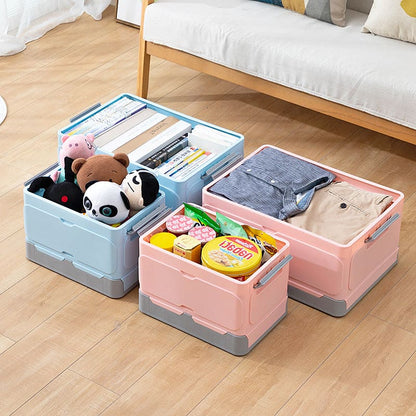 Wheels of Organization: Foldable Storage Box for Effortless Tidying!