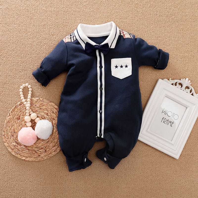 Lil' Gentlemen's Essentials: Classy Long Sleeve Baby Onesies