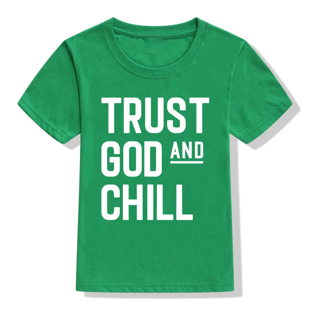 Trust God and Chill Shirt Baby & Kids T-Shirt Christian