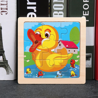 Critter Commute: Baby Animal Traffic Wooden Tangram Puzzle