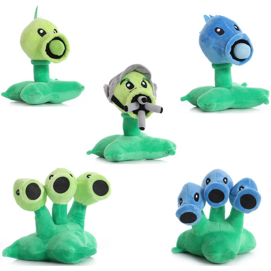 Plush PvZ Duo™: Cute Peashooter & Snow Pea Soft Toy Pair! 🌱🌨️