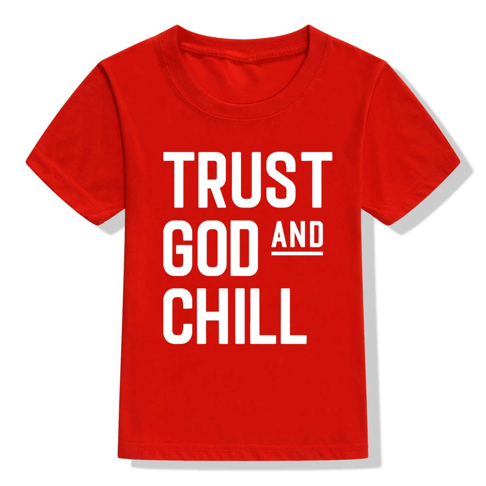 Trust God and Chill Shirt Baby & Kids T-Shirt Christian