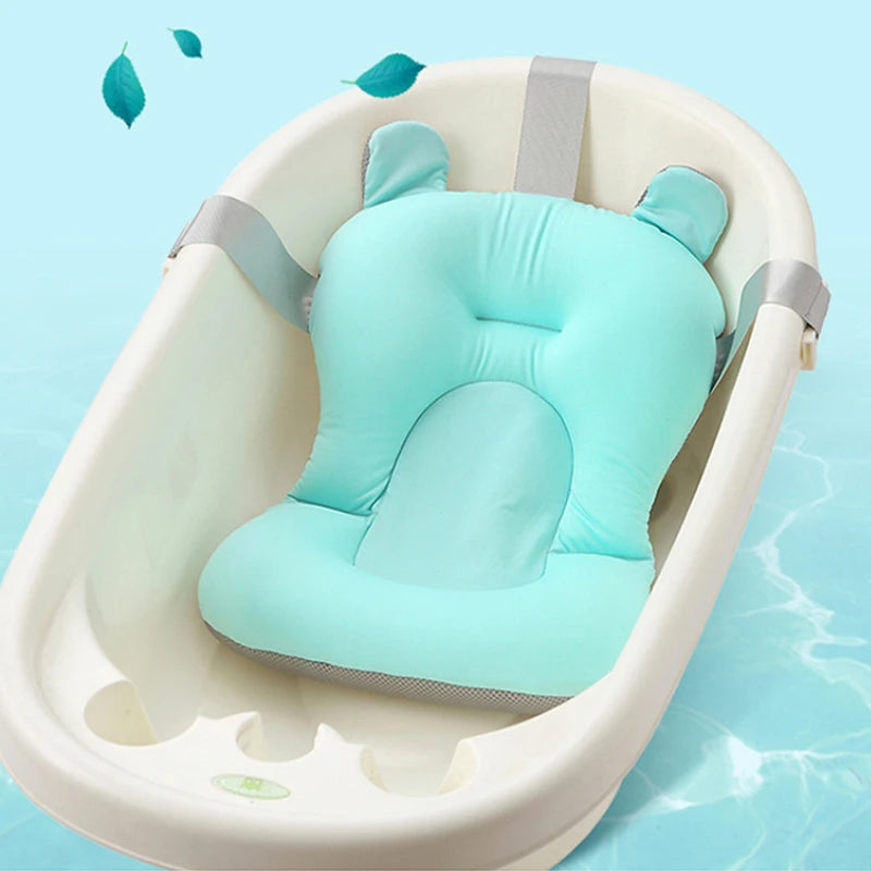 Cozy Comfort: Foldable Baby Bath Seat Support Mat with Anti-Slip Design for Safe and Relaxing Bathtime!