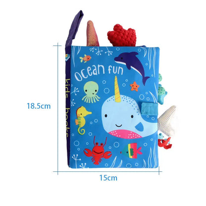 Sensory Safari: Interactive Cloth Book for Babies 0-36M!