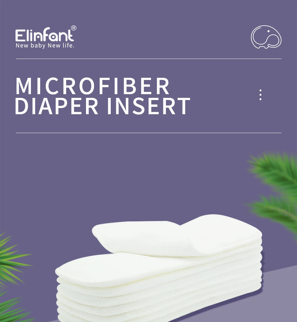 Ultimate Absorbency: 10pcs 3-Layer Microfiber Cloth Diaper Inserts – Keep Your Baby Dry and Happy!