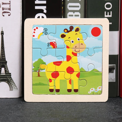 Critter Commute: Baby Animal Traffic Wooden Tangram Puzzle