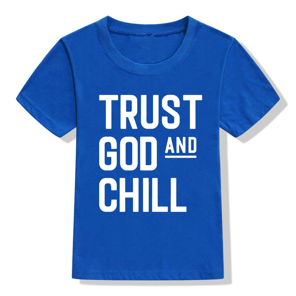 Trust God and Chill Shirt Baby & Kids T-Shirt Christian