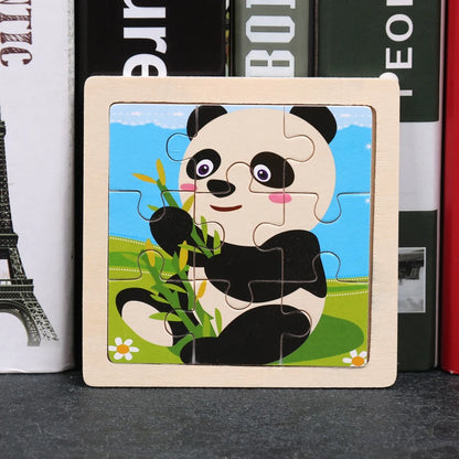 Critter Commute: Baby Animal Traffic Wooden Tangram Puzzle