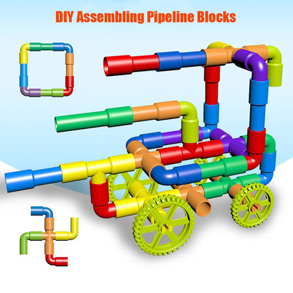 Pipeline Adventures: 38-306 Construction Water Pipe Building Blocks