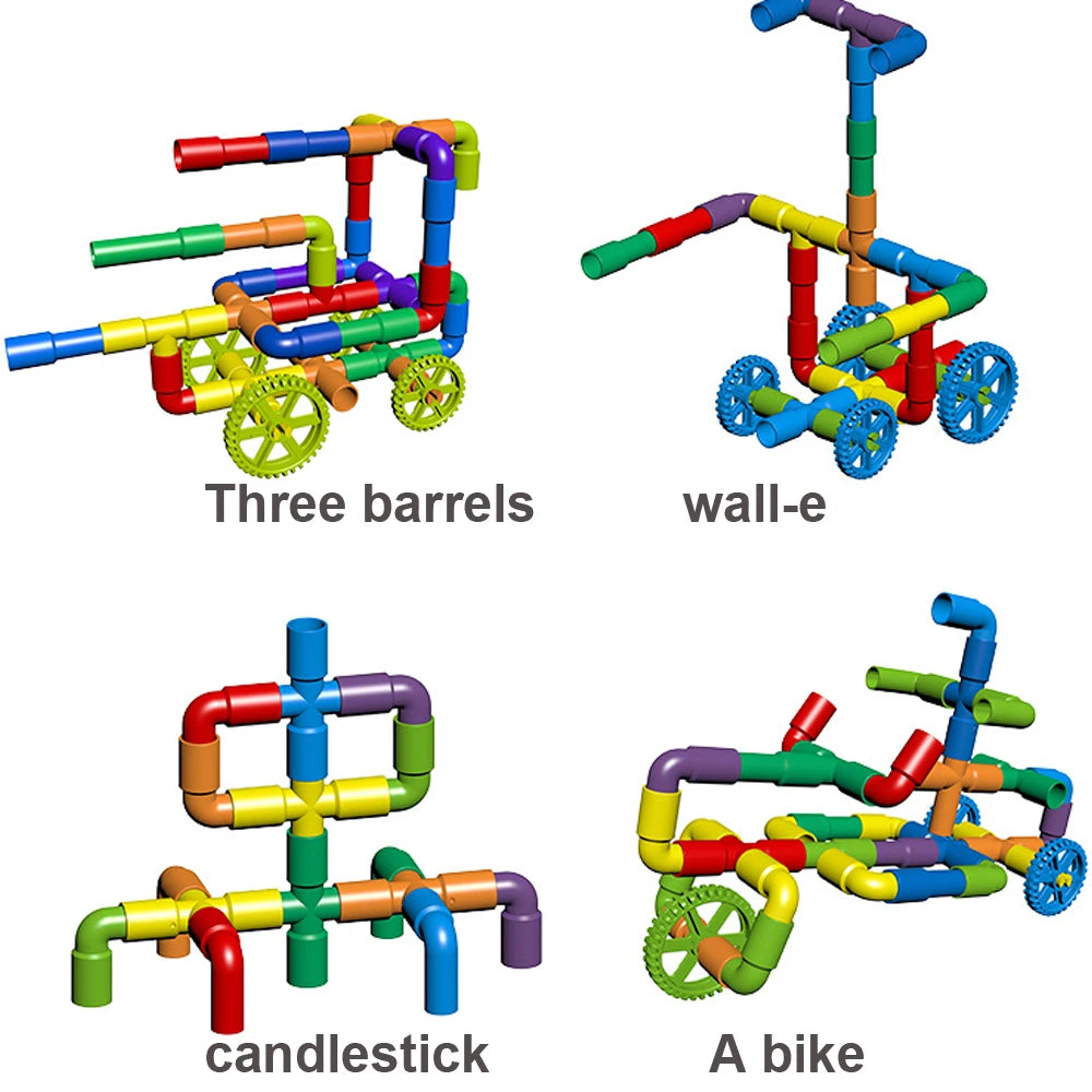 Pipeline Adventures: 38-306 Construction Water Pipe Building Blocks