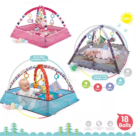 Multifunctional Baby Fitness Frame: Crawling Game Blanket with Educational Mat Fence