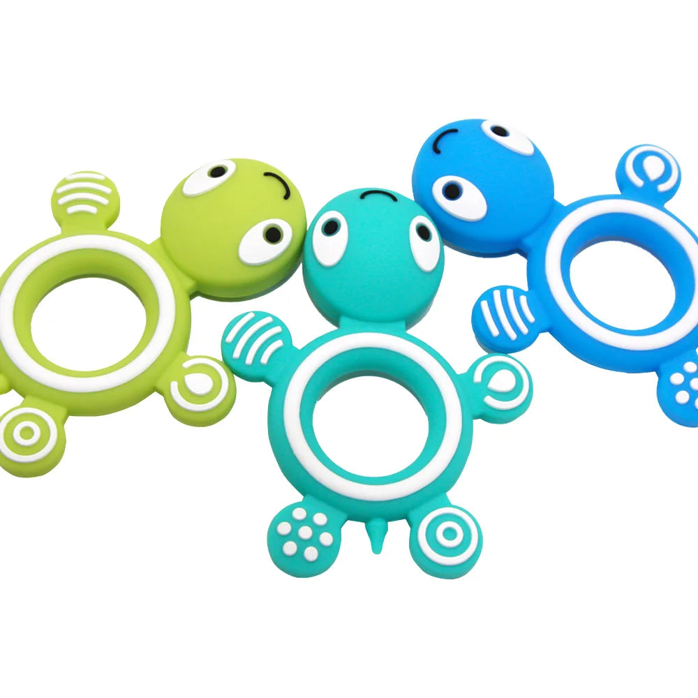 Turtle Chew Buddy: Silicone Teether for Happy Babies!