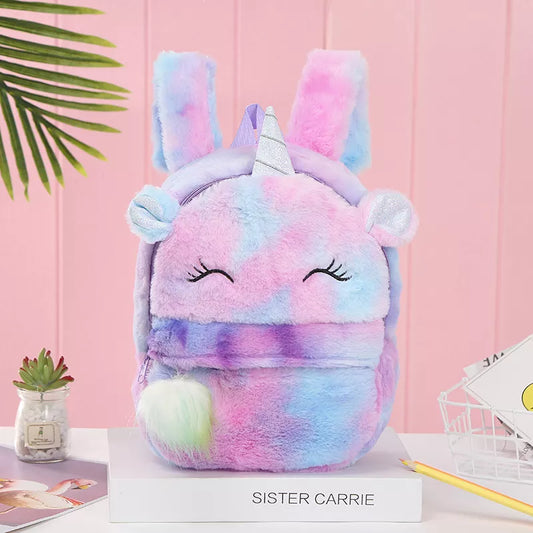 Unicorn Dreams: Magical Plush Fur Backpacks 🦄🎒✨