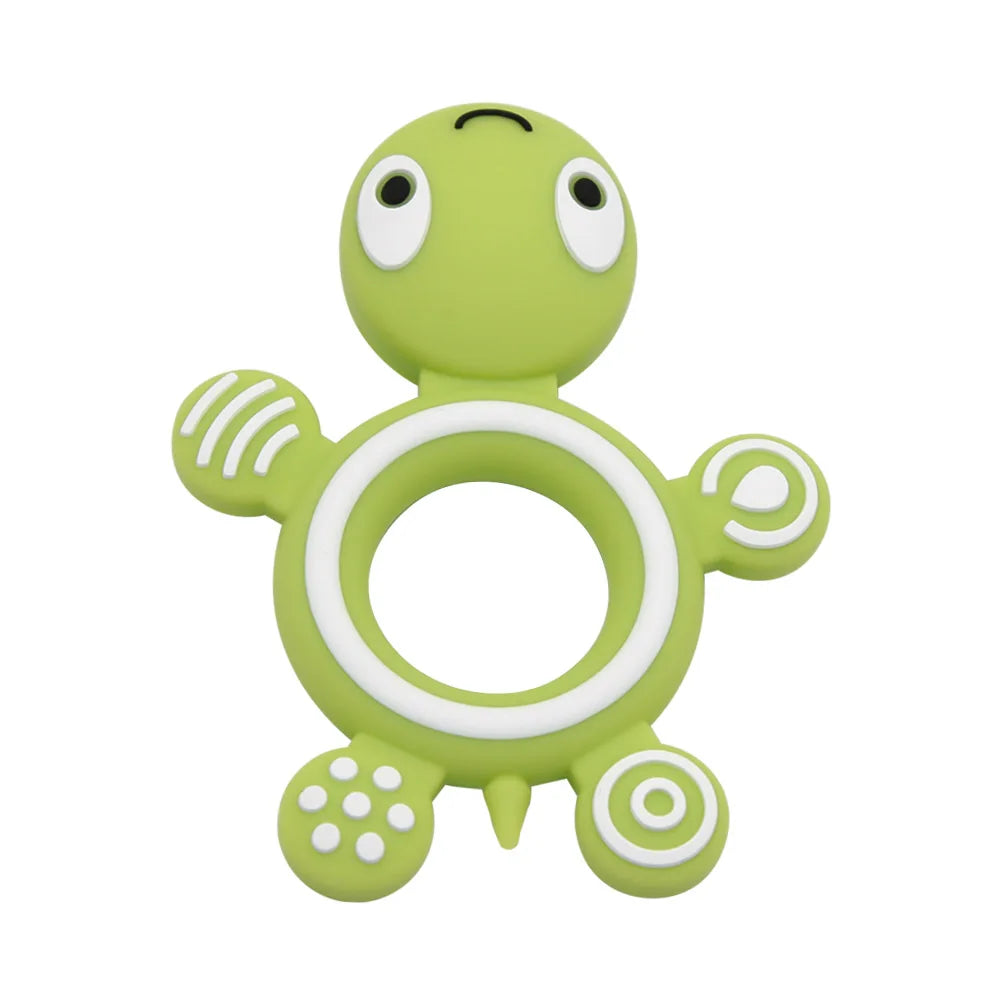 Turtle Chew Buddy: Silicone Teether for Happy Babies!