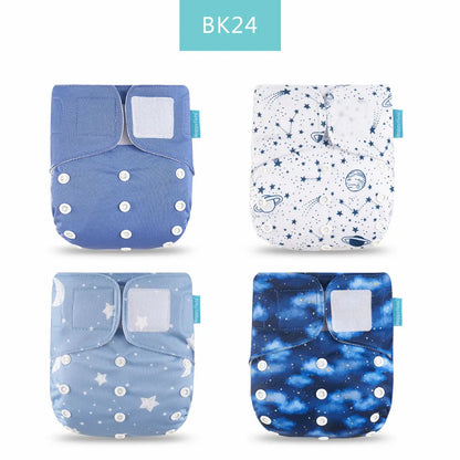 4Pcs/Set Waterproof & Reusable Cloth Diaper Covers - Fashionable Essentials for Your Little Trendsetter! - The Little Big Store