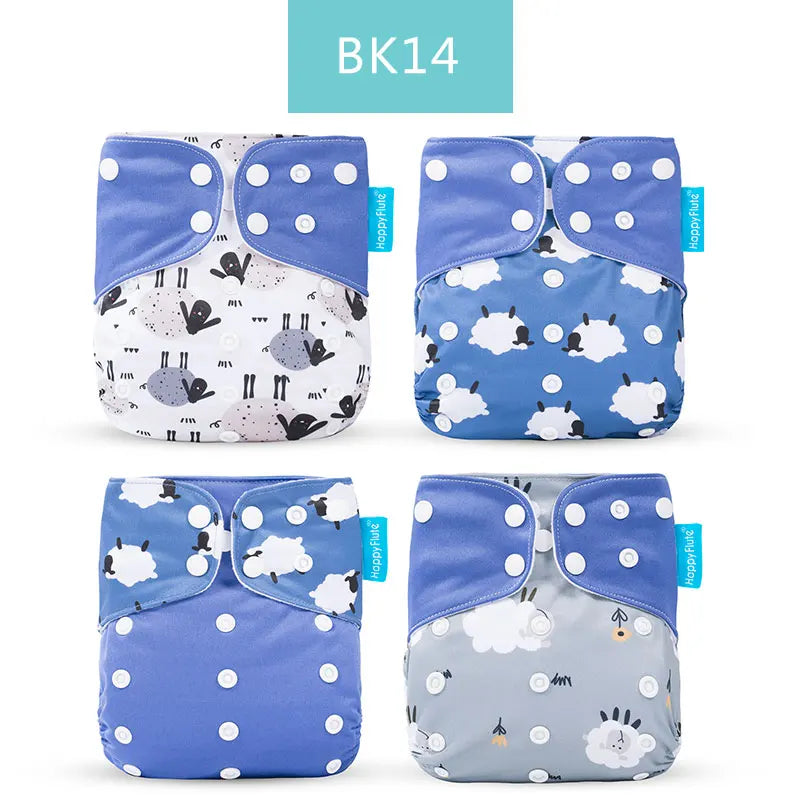 4Pcs/Set Waterproof & Reusable Cloth Diaper Covers - Fashionable Essentials for Your Little Trendsetter! - The Little Big Store