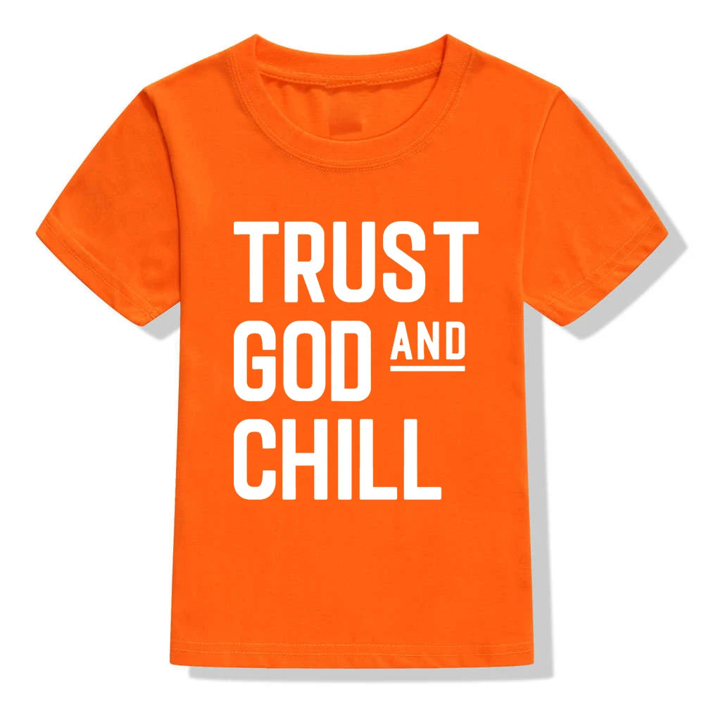 Trust God and Chill Shirt Baby & Kids T-Shirt Christian