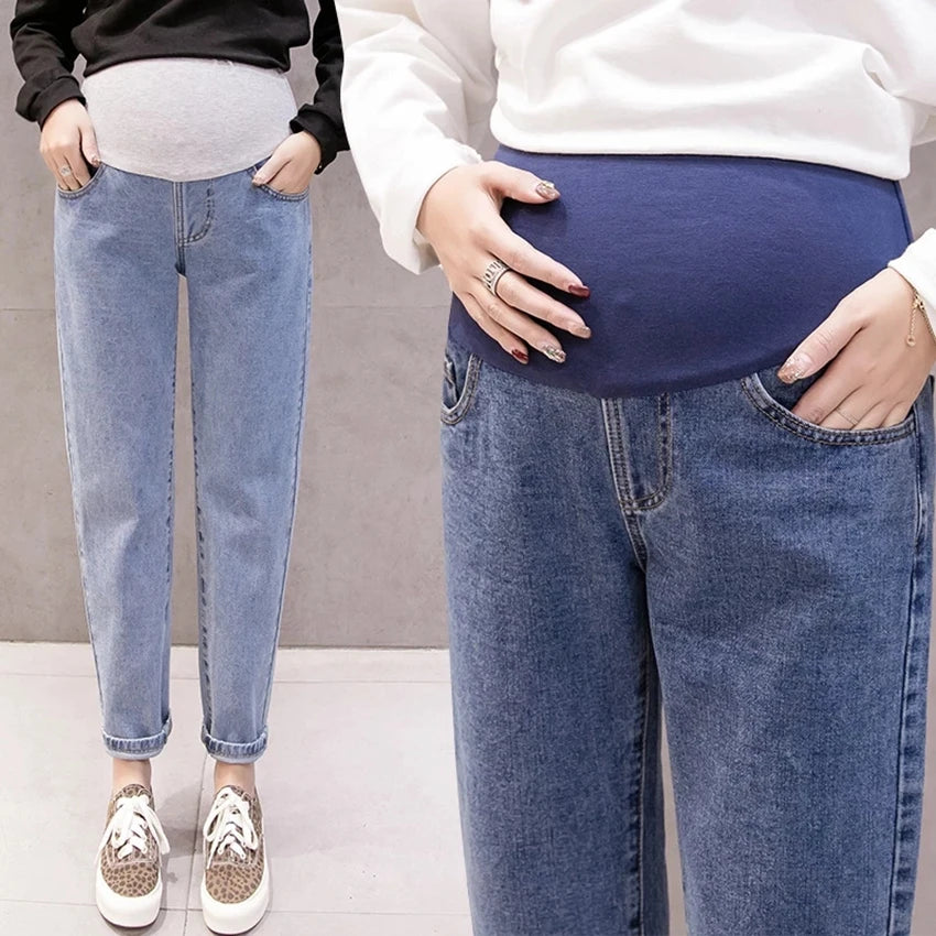 🌟 Step into comfort and style with our Pregnancy Abdominal Jeans! 🤰👖