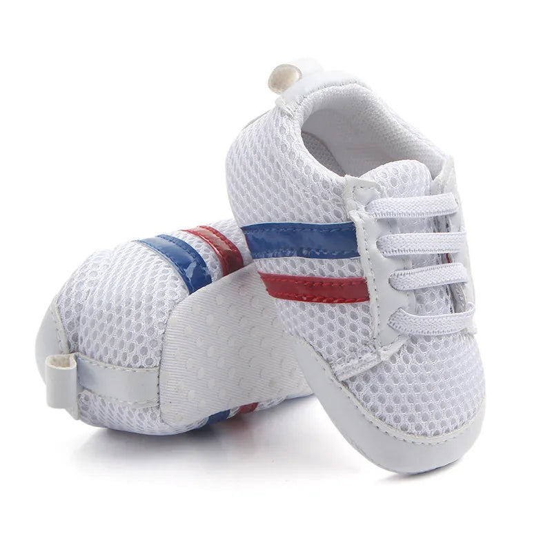 👟✨ Step into Cuteness: Baby Two Striped Sneaker – Stride in Style with Adorable Comfort!" ✨