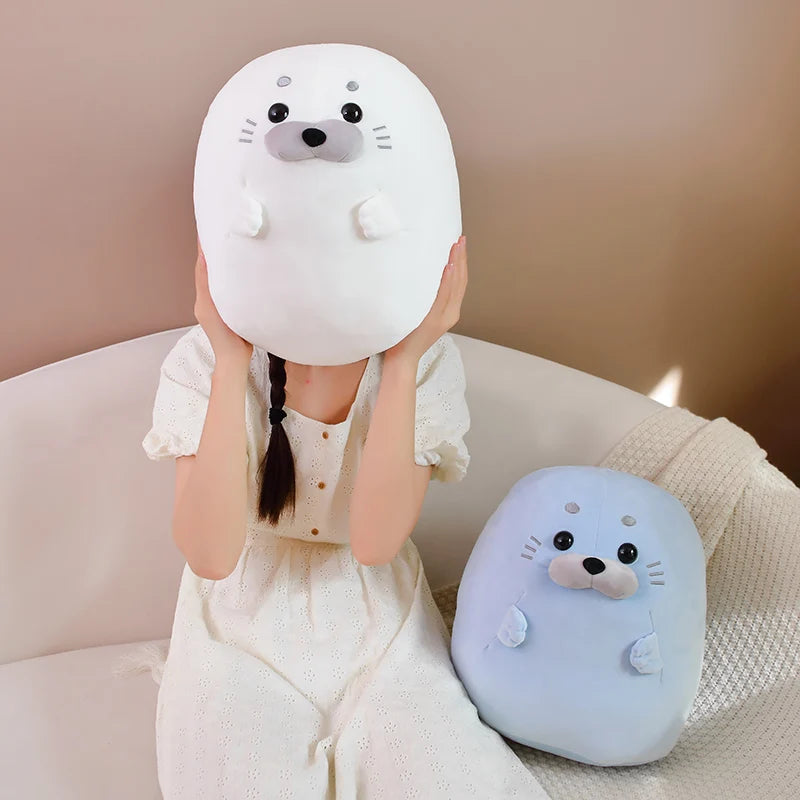 Snuggle Up with our Kawaii Round Seal Plush Doll!