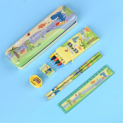 Unicorn School Stationery Pencil Case Sharpener Ruler Crayon Set