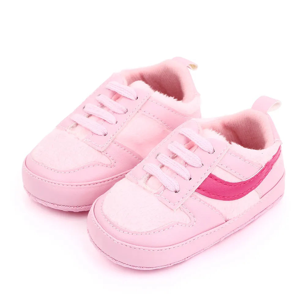 👟✨ Step into Cuteness: Baby Two Striped Sneaker – Stride in Style with Adorable Comfort!" ✨