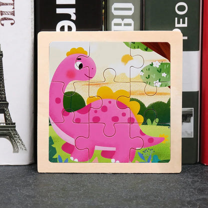 Critter Commute: Baby Animal Traffic Wooden Tangram Puzzle