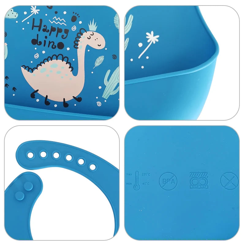 Dino-Delight Waterproof Baby Bibs: Keep Your Little Explorer Clean and Stylish!