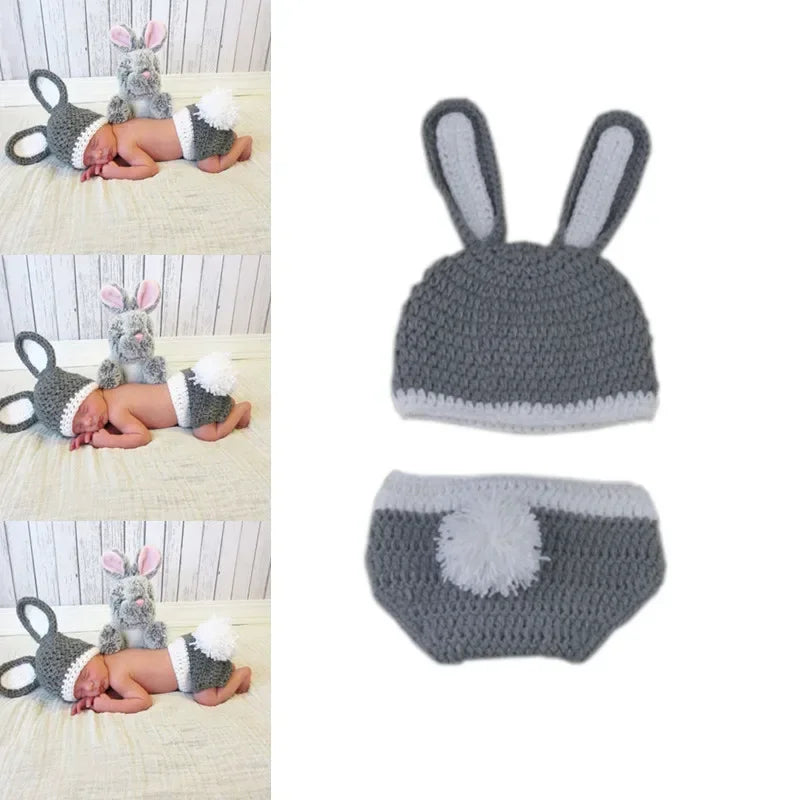 Tiny Treasures: Crochet Knit Costume Set for Unforgettable Newborn Photo Shoots!