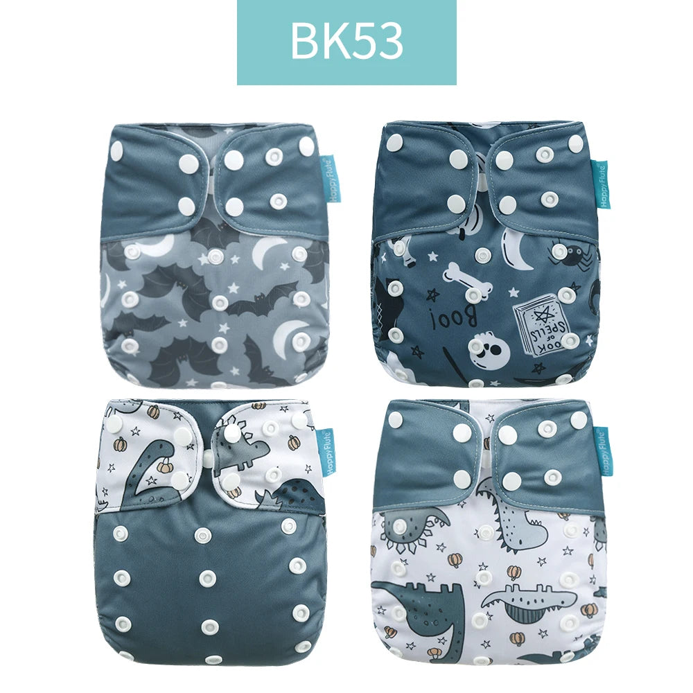 4Pcs/Set Waterproof & Reusable Cloth Diaper Covers - Fashionable Essentials for Your Little Trendsetter! - The Little Big Store