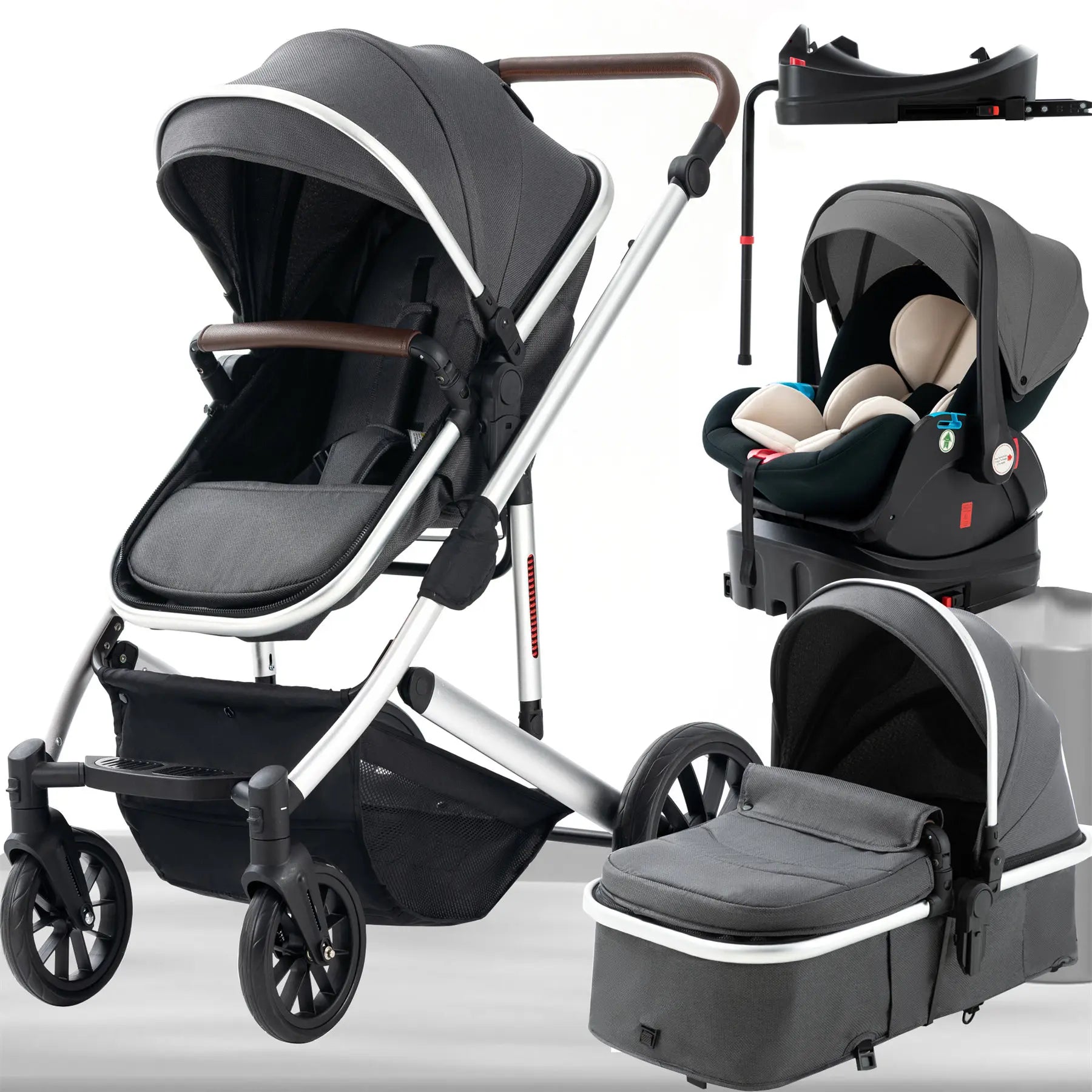 WanderWheels: 3-in-1 Portable Baby Stroller & Car Seat Combo