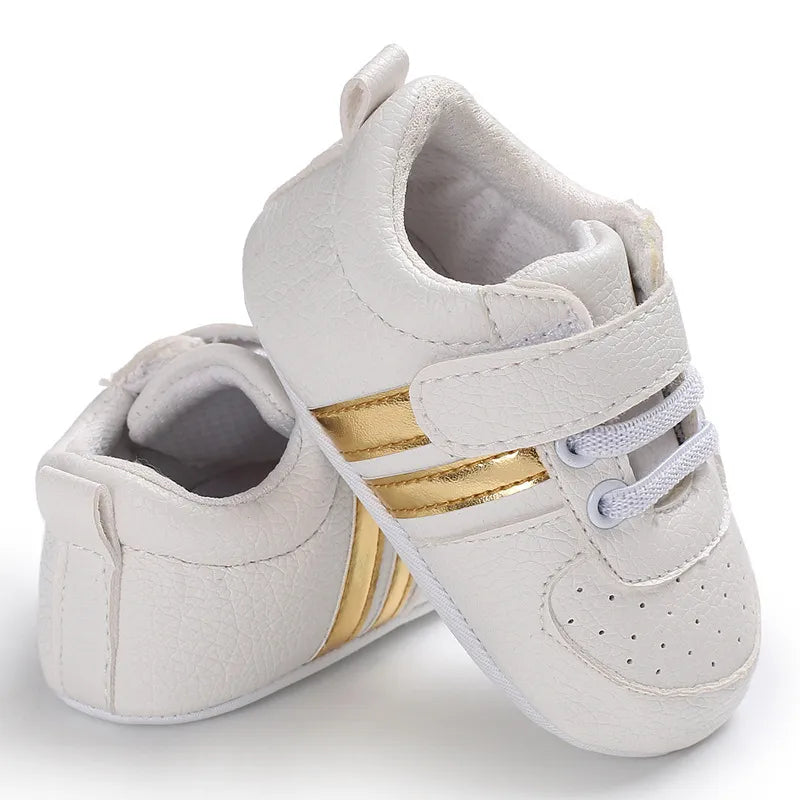 👟✨ Step into Cuteness: Baby Two Striped Sneaker – Stride in Style with Adorable Comfort!" ✨