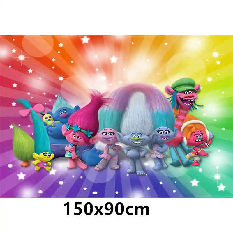 Troll-tastic Party Delight: Princess Balloon Decoration Set for Magical Birthdays!