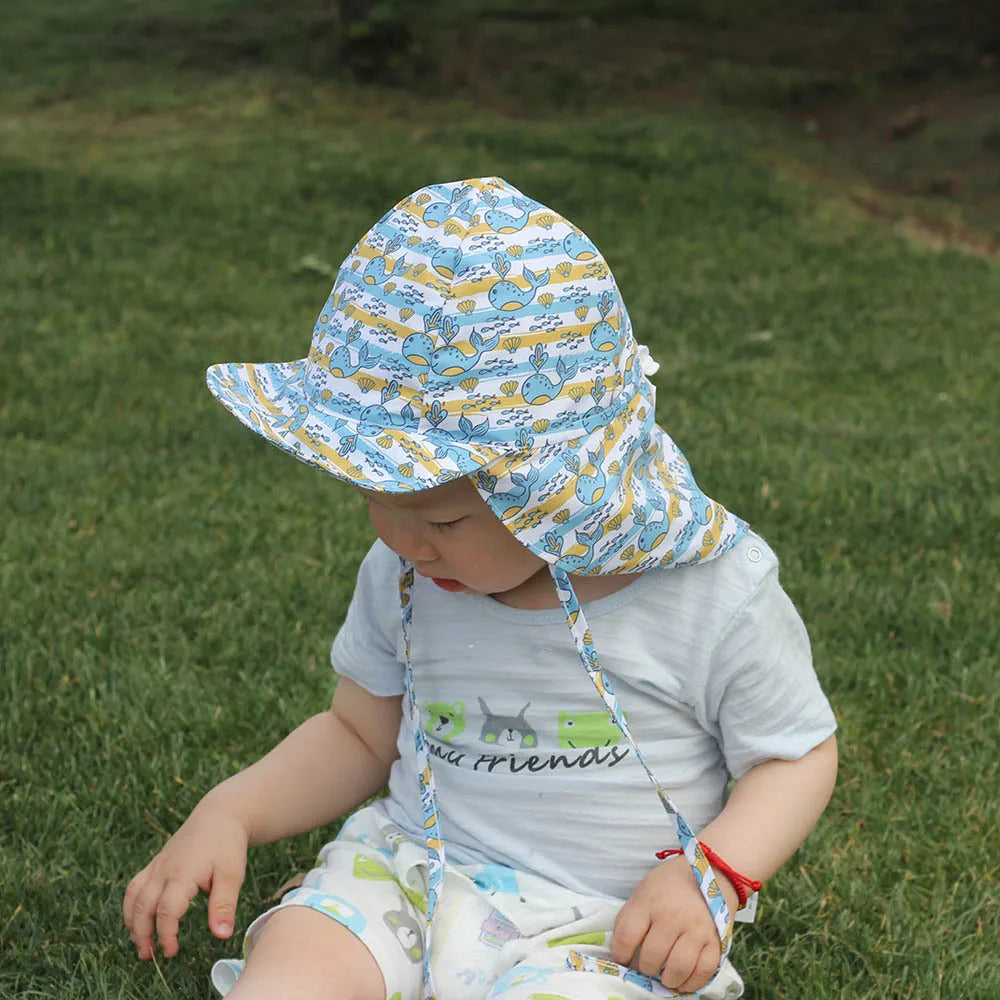 Sunshine Style: Baby Cartoon Panama Hat - SPF 50+ UV Protection for Summer Adventures!