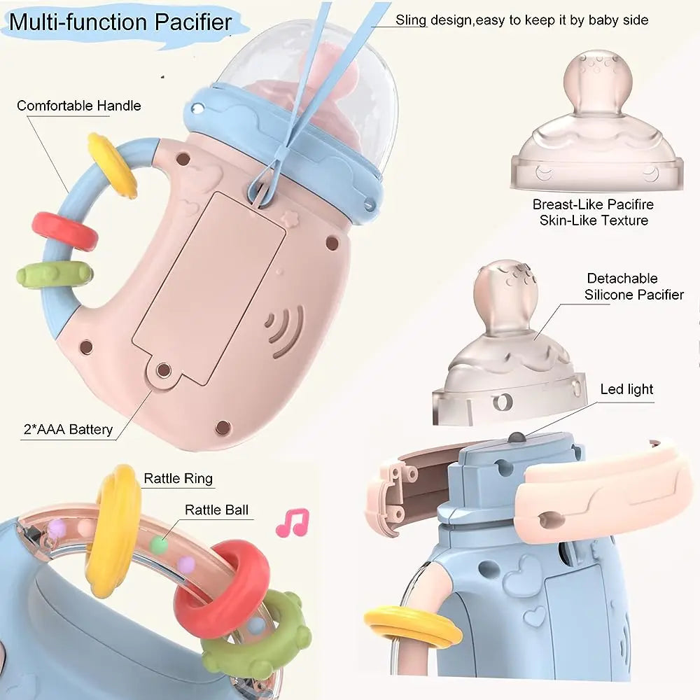 Melody Muncher: Baby Musical Feeding Bottle Pacifier - Soothing Sounds for Little Ones!