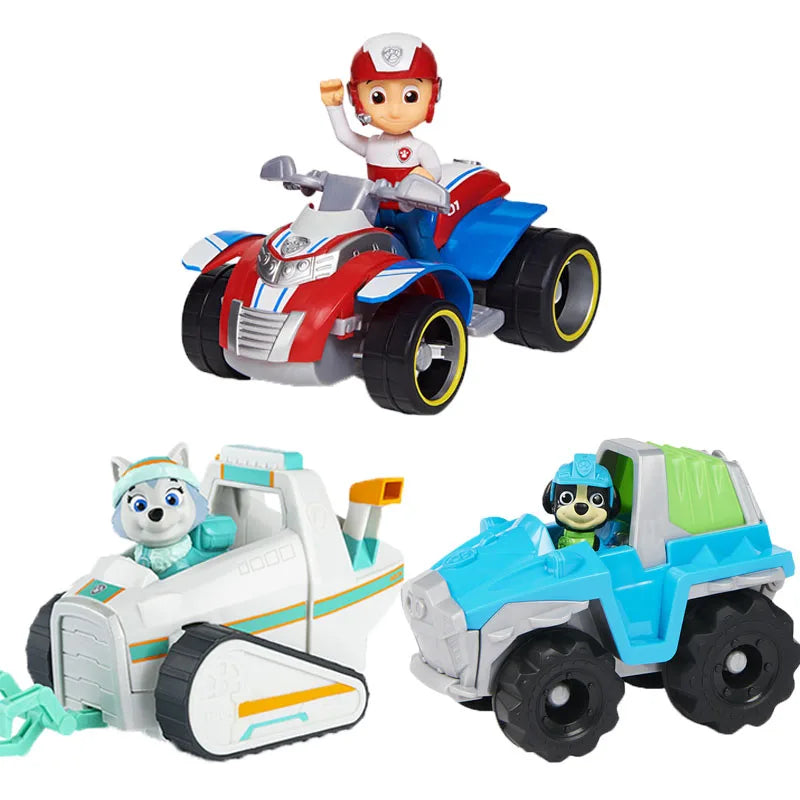 Original Paw Patrol 10-Piece Vehicle Set: Includes Ryder, Tracker, Everest, Chase, Rex, Skye, Rocky, Marshall, Zuma Action Figures