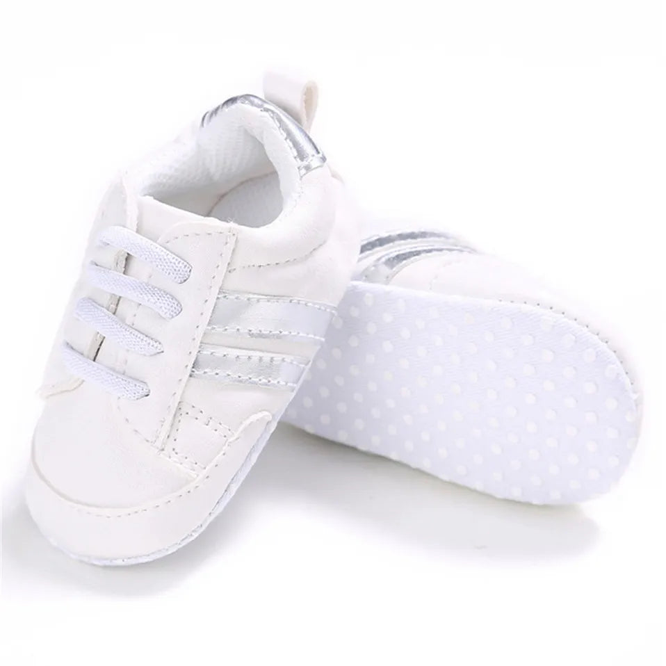 👟✨ Step into Cuteness: Baby Two Striped Sneaker – Stride in Style with Adorable Comfort!" ✨