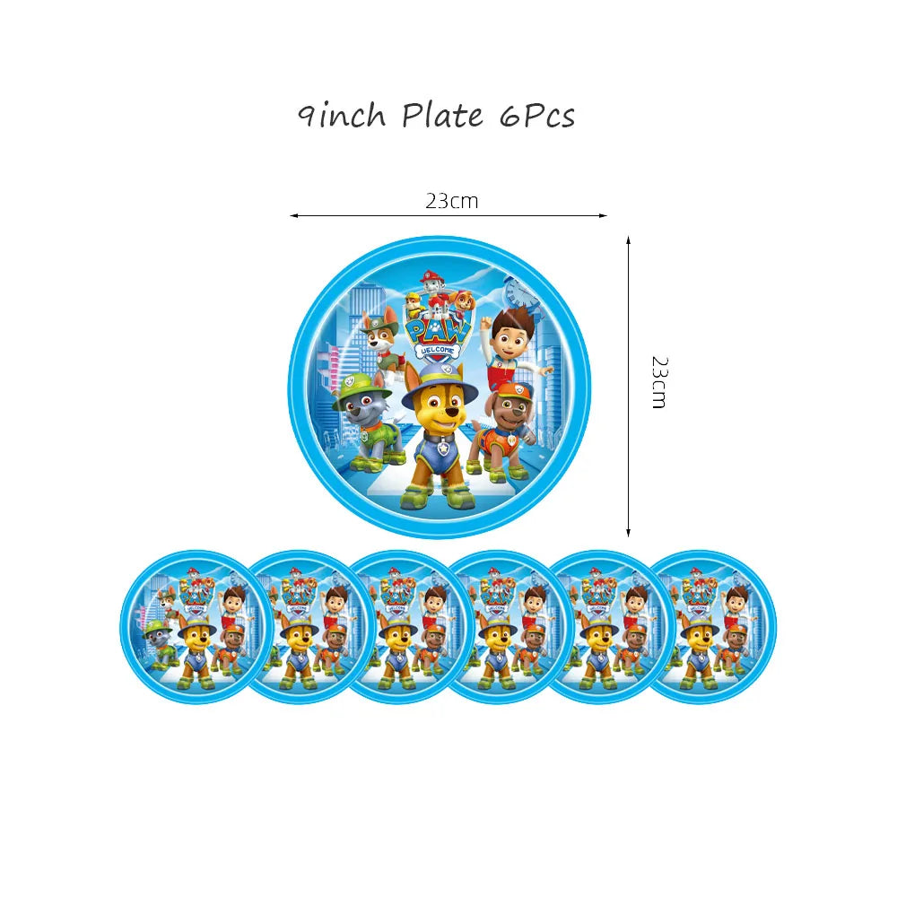 Paw Patrol Extravaganza: Anime Birthday Party Decorations with Tableware – Children's Favorite Toys and Accessories, Perfect for Paw-some Celebrations!