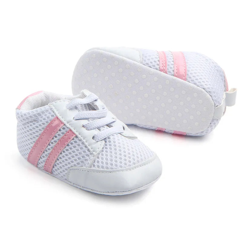 👟✨ Step into Cuteness: Baby Two Striped Sneaker – Stride in Style with Adorable Comfort!" ✨