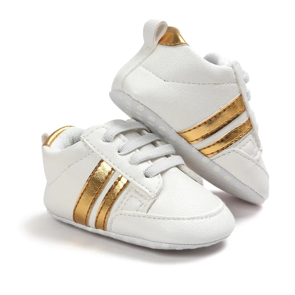 👟✨ Step into Cuteness: Baby Two Striped Sneaker – Stride in Style with Adorable Comfort!" ✨