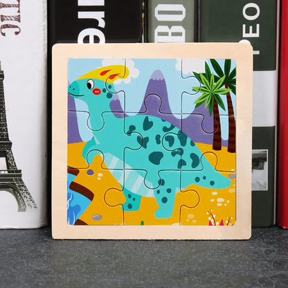 Critter Commute: Baby Animal Traffic Wooden Tangram Puzzle