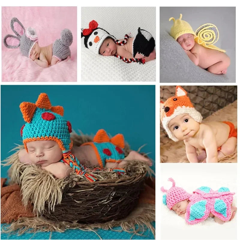 Tiny Treasures: Crochet Knit Costume Set for Unforgettable Newborn Photo Shoots!