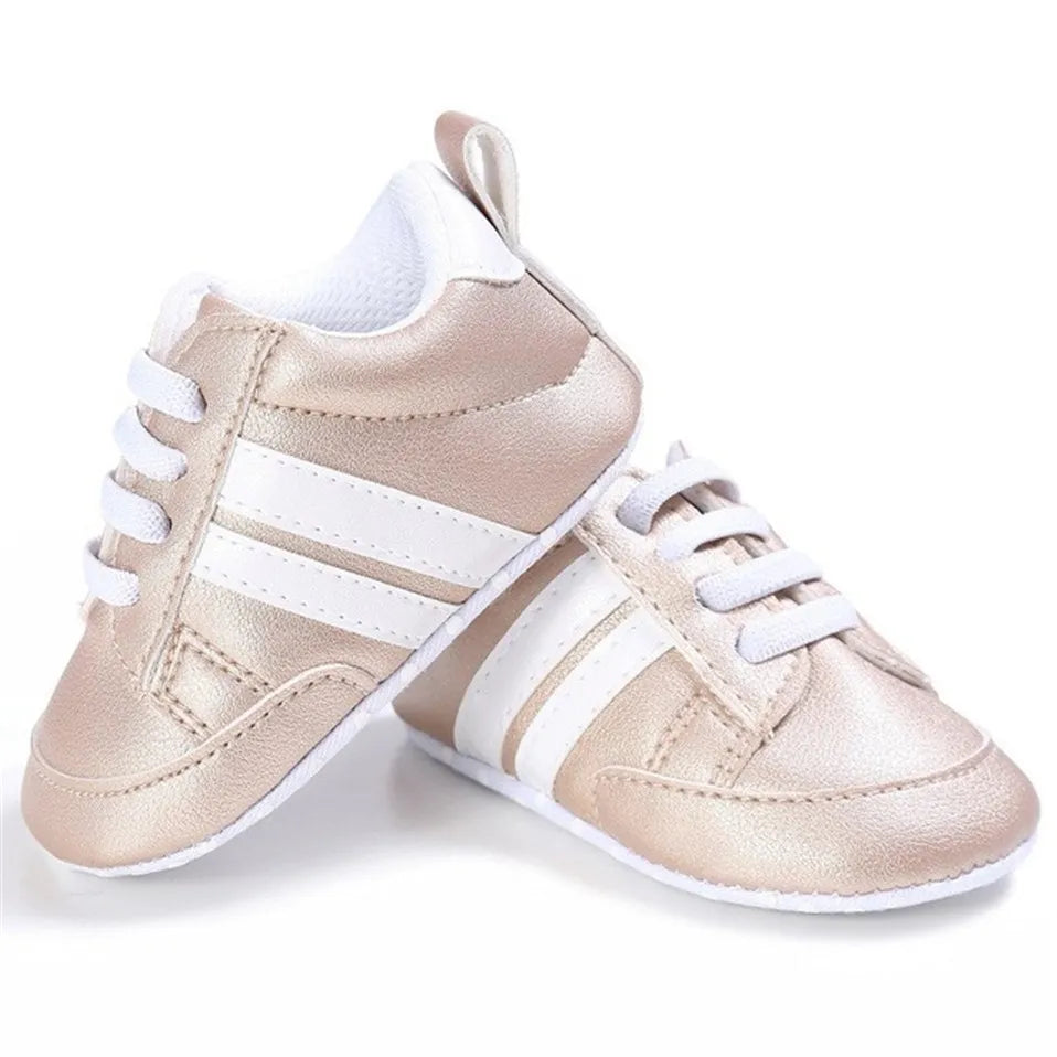 👟✨ Step into Cuteness: Baby Two Striped Sneaker – Stride in Style with Adorable Comfort!" ✨