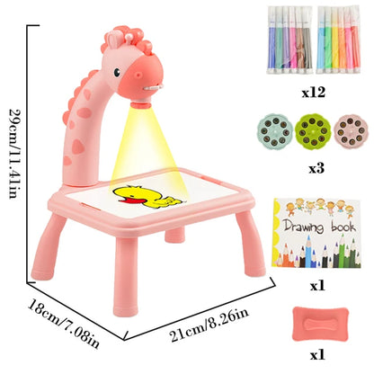 Sparkle & Create: LED Projector Painting Desk - Fun Learning for kids