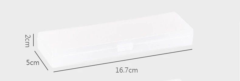 ✏️ Simple Matte Transparent Plastic Pencil Case: Frosted White Stationery Supplies for School and Office! 📝🏫