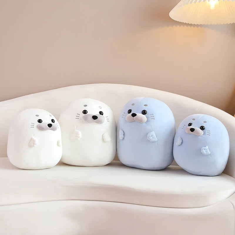 Snuggle Up with our Kawaii Round Seal Plush Doll!